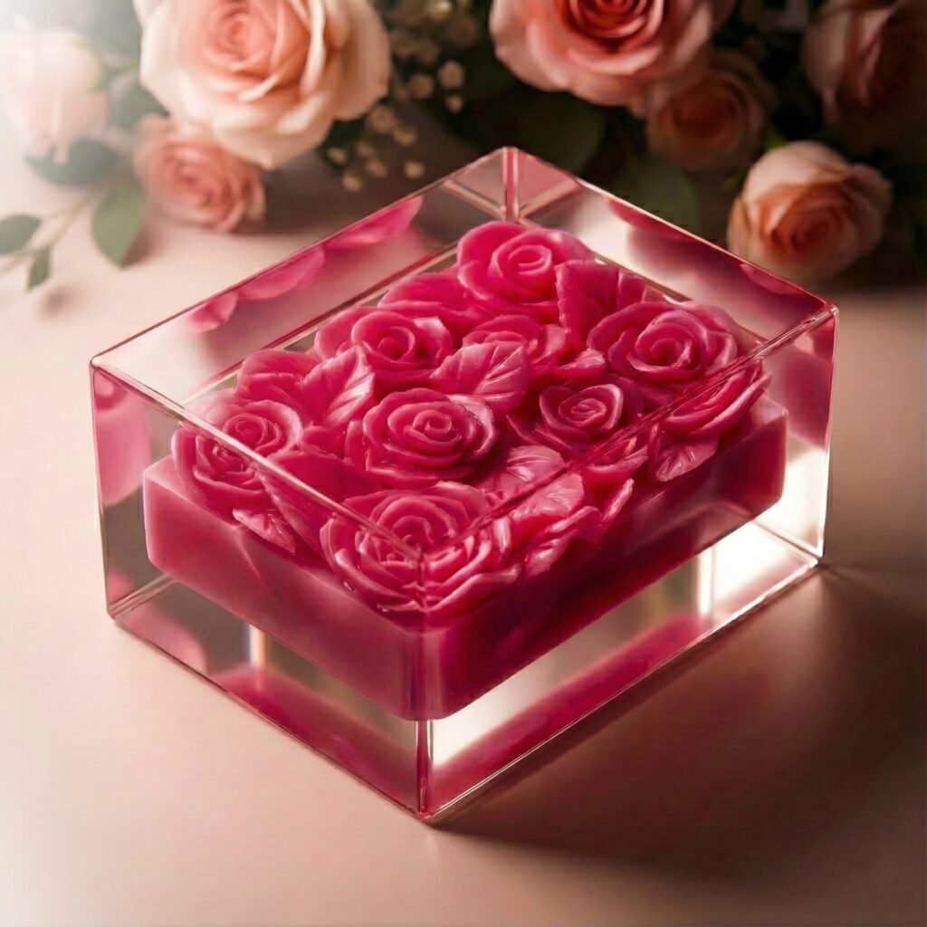 HANDMADE TRANSPARENT SOAP-REDROSE